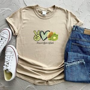 Peace Love Kiwi T-shirt, Peace Shirt, Inspirational Tee, Love Shirt, Peace Tee
